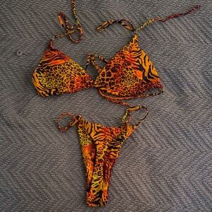 Animal Print Bikini Set (thong)